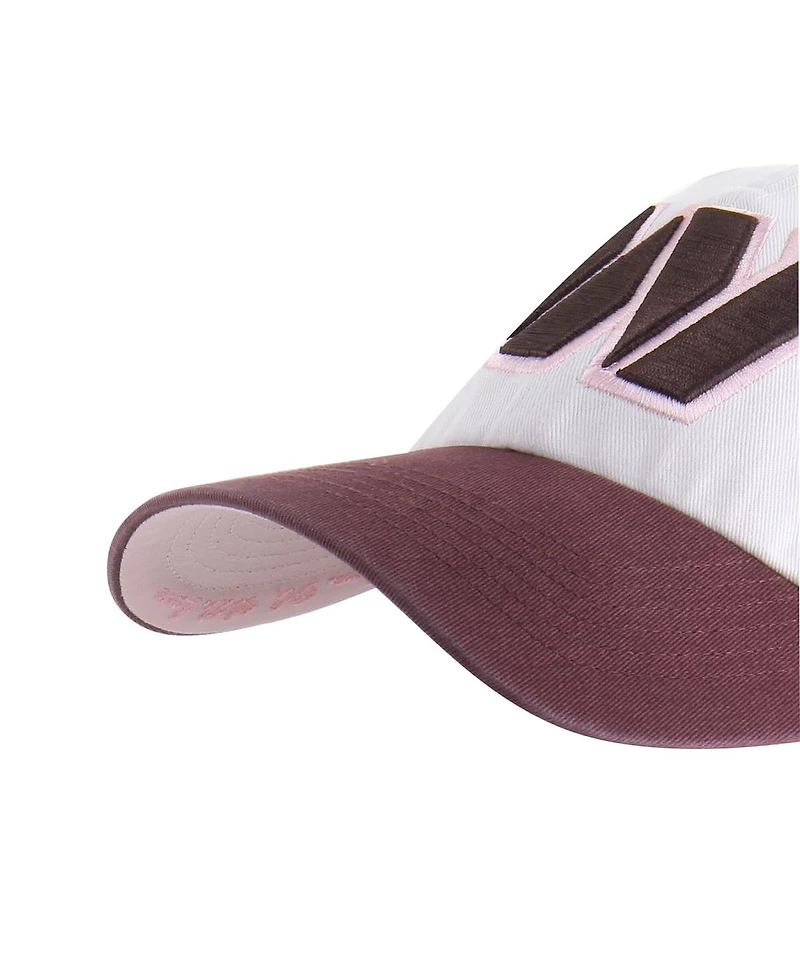 '47 Brand Men's and Women's Stone/Burgundy Washington Commanders Love Letter Clean Up Adjustable Hat