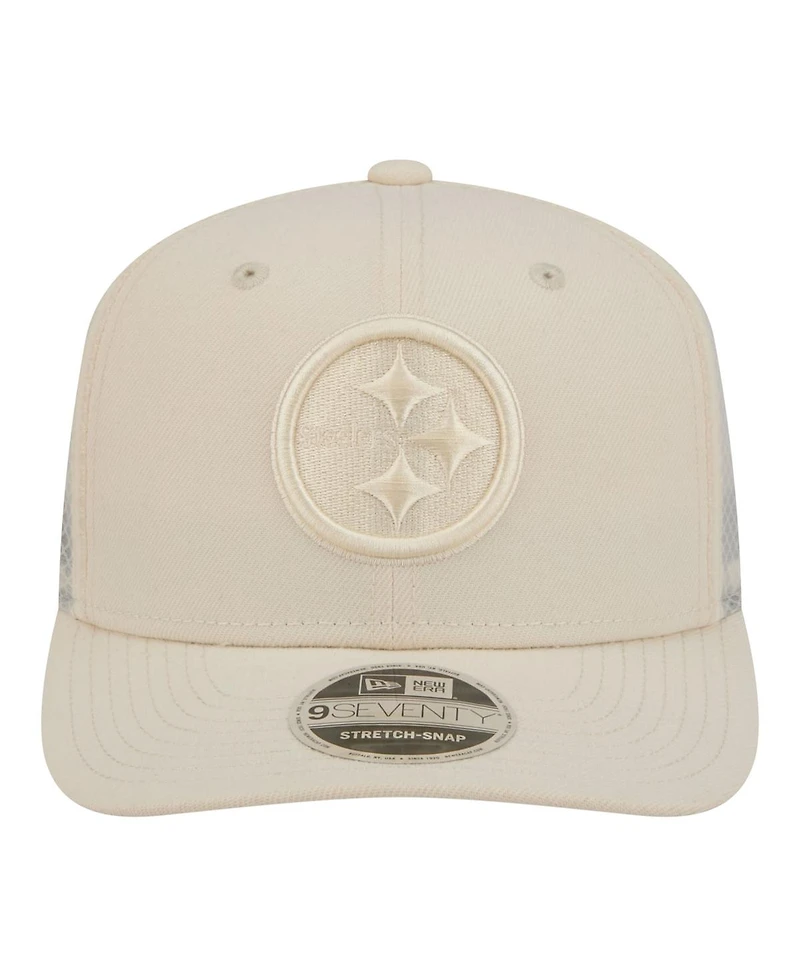 New Era Men's Cream Pittsburgh Steelers Color Pack 9SEVENTY Adjustable Hat