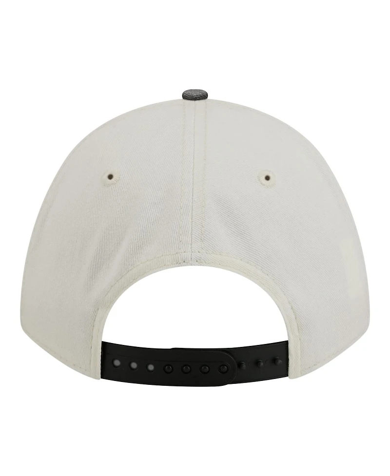 New Era Men's White/Black Philadelphia Eagles 9FORTY Felt A-Frame Adjustable Hat