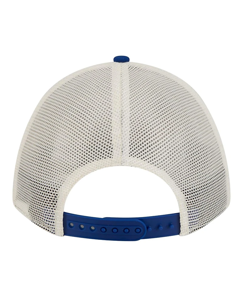 New Era Women's Light Beige/Royal New York Mets Retro 9FORTY M-Crown A-Frame Trucker Adjustable Hat