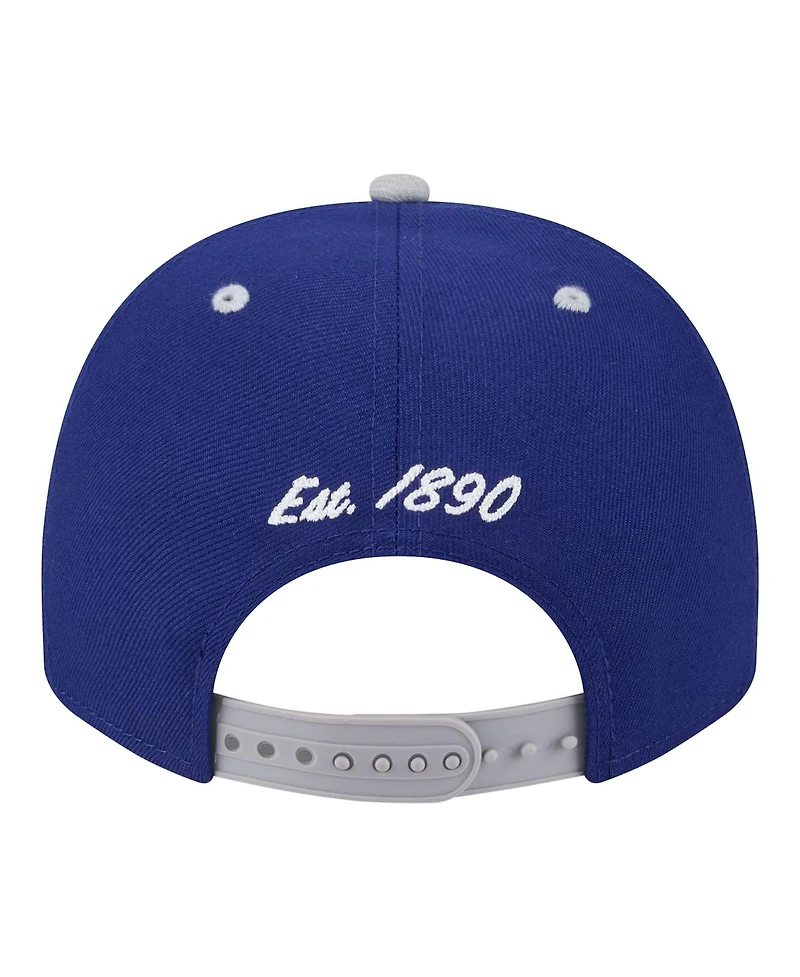 New Era Men's Royal/Gray Los Angeles Dodgers Arched A-Frame 9FIFTY Adjustable Hat