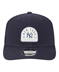 New Era Men's Navy New York Yankees Throwback Contest 9SEVENTY Adjustable Trucker Hat