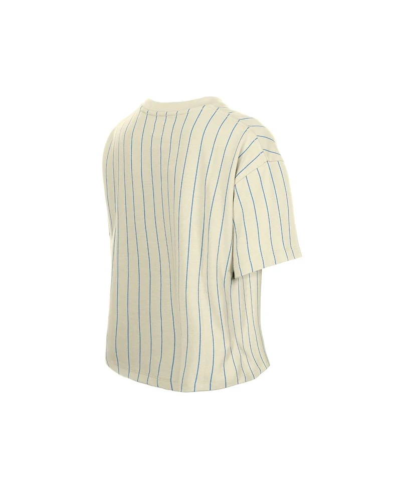 New Era Women's Cream Philadelphia Phillies Throwback Boxy T-Shirt