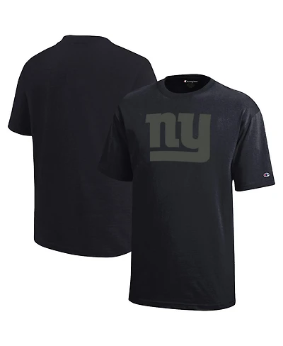 Champion Big Boys and Girls Black New York Giants Tonal T-Shirt