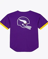 Mitchell & Ness Men's Purple Minnesota Vikings Head Coach Mesh Full-Button Fashion Jersey