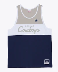 Mitchell & Ness Men's Navy/Silver Dallas Cowboys Head Coach Tank Top