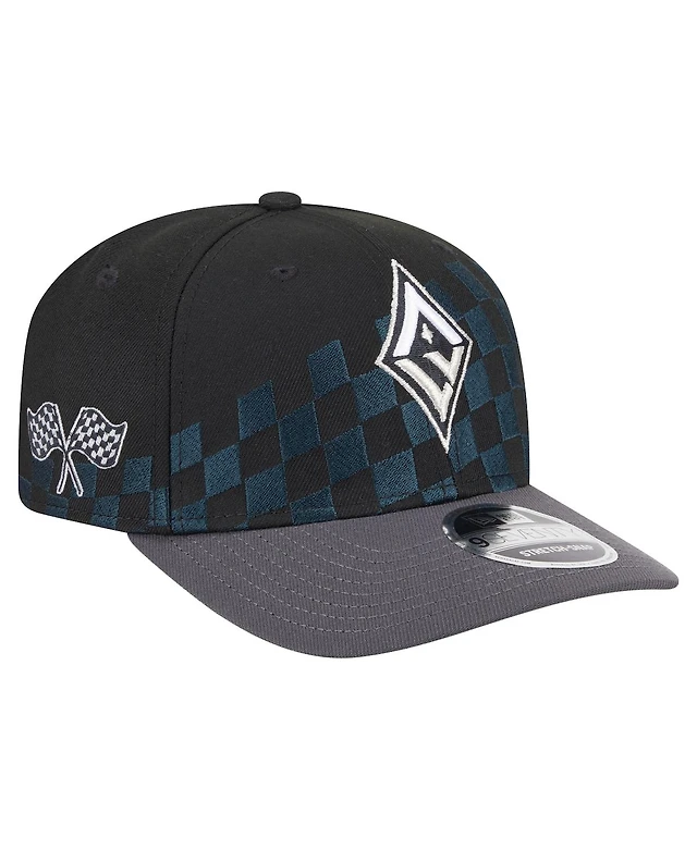 New Era Men's and Women's  Black Las Vegas Aces 9SEVENTY Checkerboard Print Adjustable Hat
