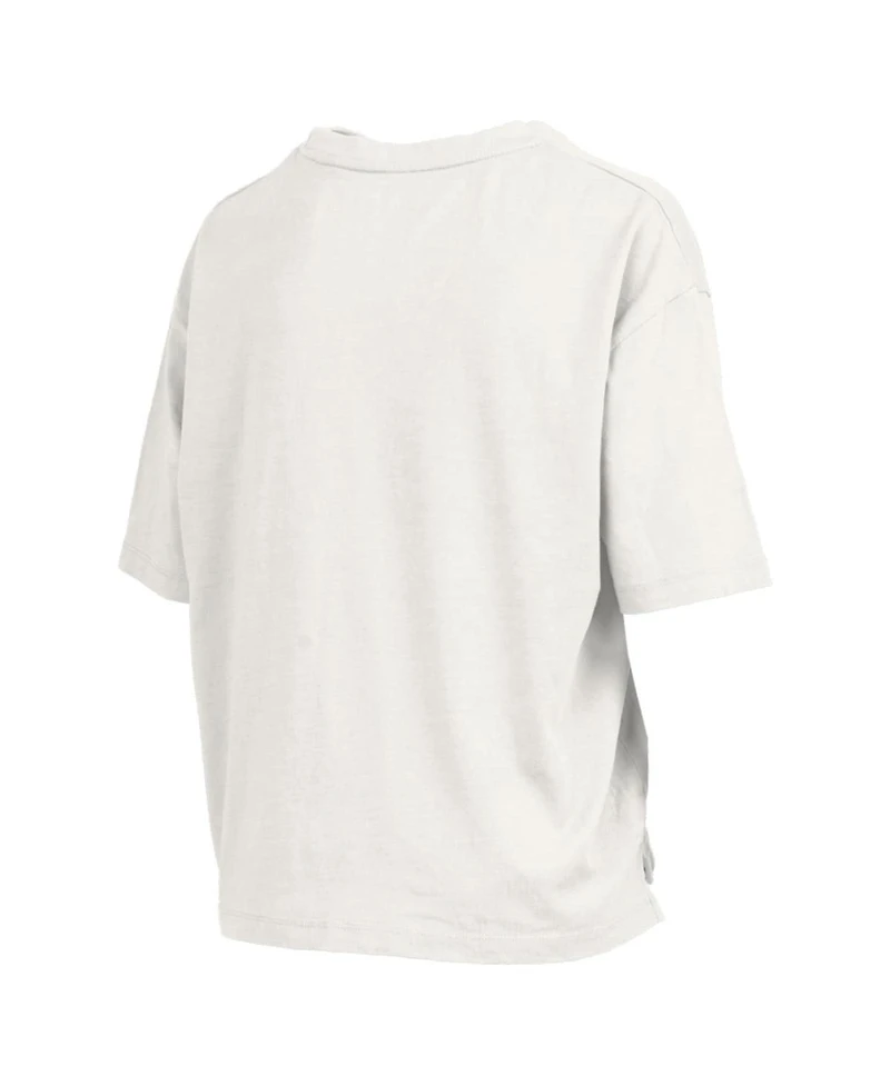 Pressbox Women's White Auburn Tigers Elena Oversized Slub T-Shirt