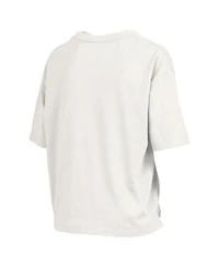 Pressbox Women's White Auburn Tigers Elena Oversized Slub T-Shirt