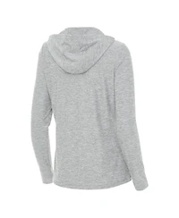 Antigua Women's Heather Gray Indiana Hoosiers Daybreak Quarter-Zip Hoodie
