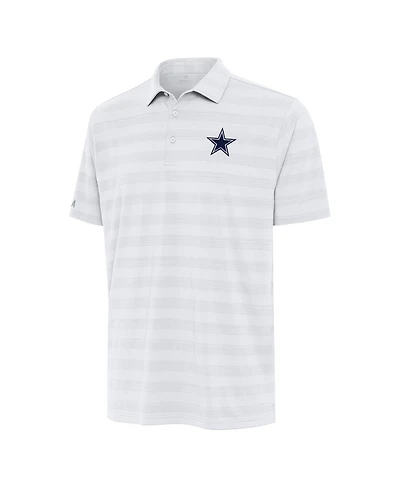 Antigua Men's White Dallas Cowboys Tunnel Polo Shirt