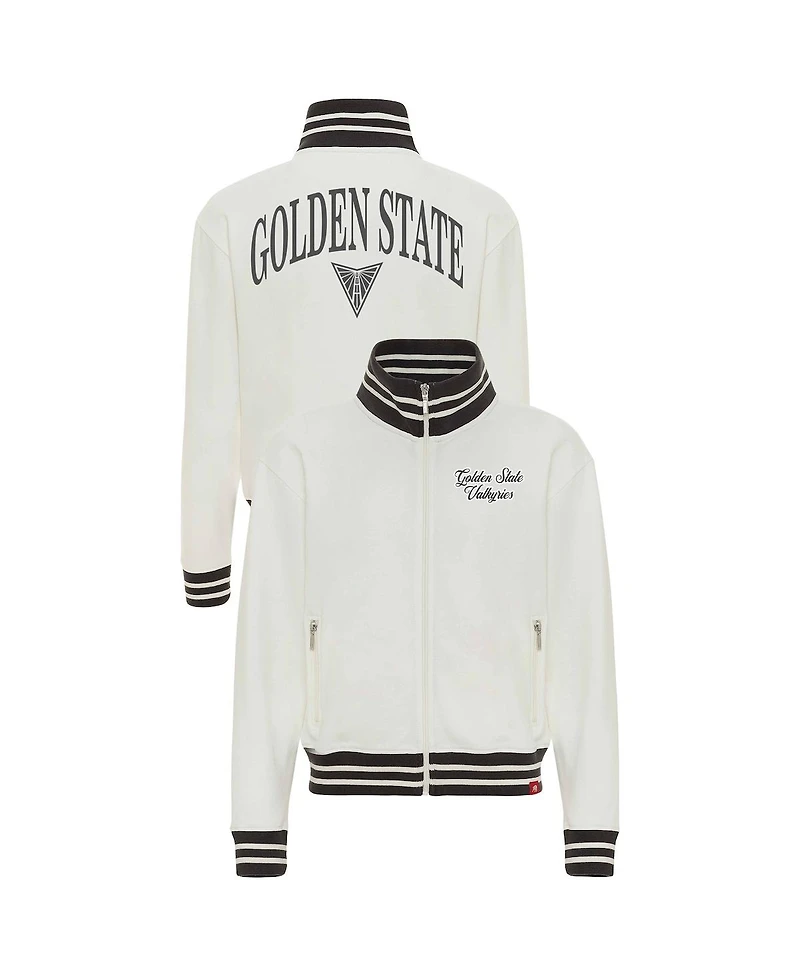 Sportiqe Women's Cream Golden State Valkyries Athletic Club Collection Sutton French Terry Full-Zip Jacket