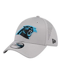 New Era Men's Gray Carolina Panthers Perforated 39THIRTY Flex Hat