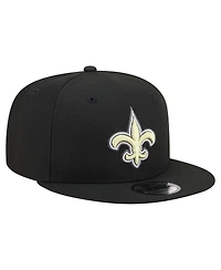 New Era Men's Black New Orleans Saints 9FIFTY Snapback Hat