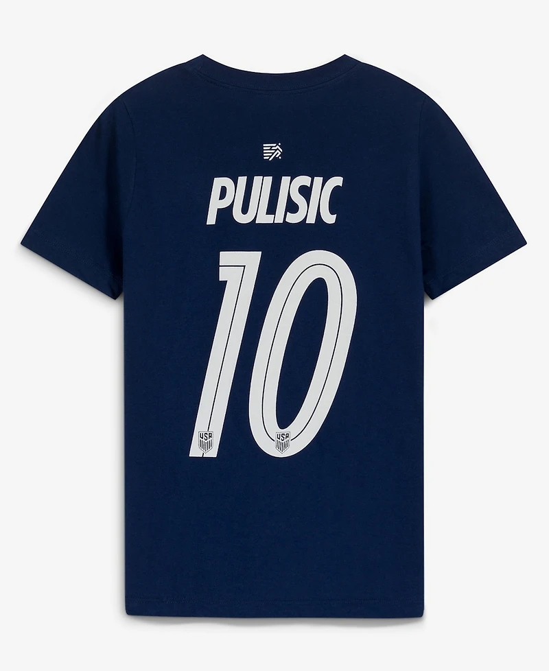 Nike Big Boys and Girls Christian Pulisic Navy Usmnt Away Player Name Number T-Shirt
