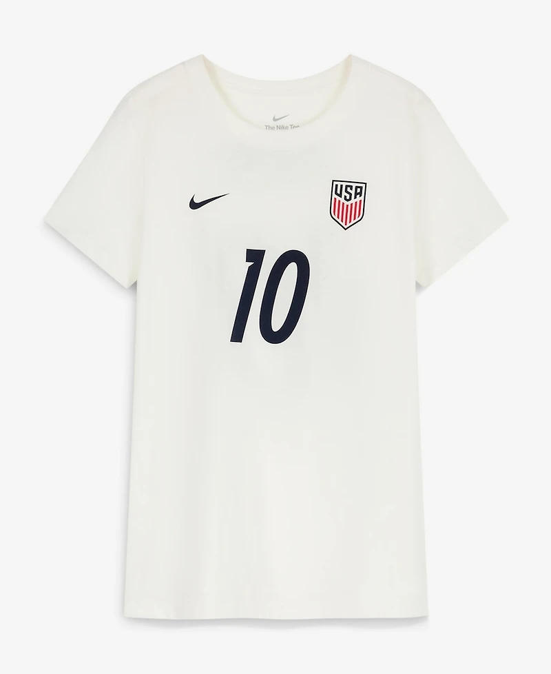 Nike Women's Christian Pulisic Cream Usmnt Home Name Number T-Shirt