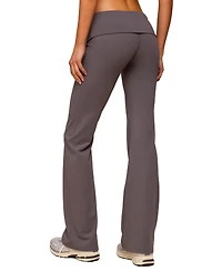 Edikted Women's Oriane Foldover Flared Leggings