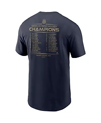 Nike Men's Navy Usa Hockey 2026 Winter Gold Medal Roster T-Shirt