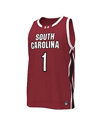 Under Armour Women's Garnet South Carolina Gamecocks 1 Replica Basketball Jersey