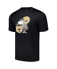 Outerstuff Men's Black New Orleans Saints Stadium Retro T-Shirt