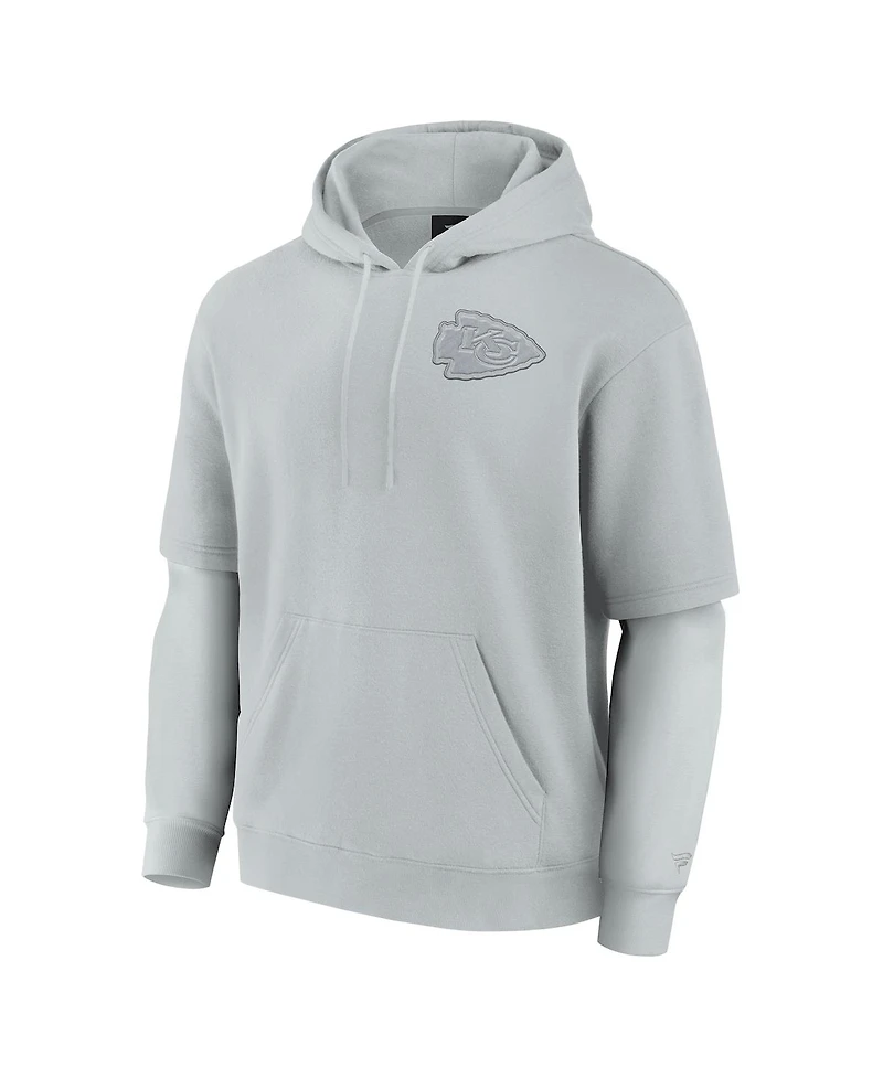 Fanatics Men's and Women's Gray Kansas City Chiefs Elements Sleek Pullover Hoodie