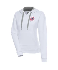 Antigua Women's White New York Yankees Cooperstown Victory Pullover Hoodie