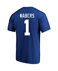 Fanatics Men's Malik Nabers Royal New York Giants Big Tall Player Name Number T-Shirt