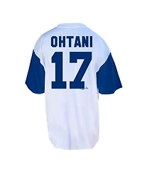 Fanatics Men's Shohei Ohtani White/Royal Los Angeles Dodgers Big Tall Player Name Number T-Shirt