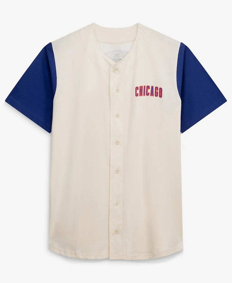 Fanatics Men's Cream Chicago Cubs Big Tall Full-Button Jersey