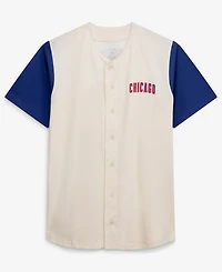 Fanatics Men's Cream Chicago Cubs Big Tall Full-Button Jersey