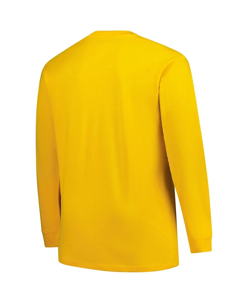 Fanatics Men's Gold Minnesota Vikings Big Tall Clock Management Legacy Long Sleeve T-Shirt