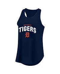 Fanatics Women's Navy Detroit Tigers Plus Wordmark Racerback Scoop Neck Tank Top