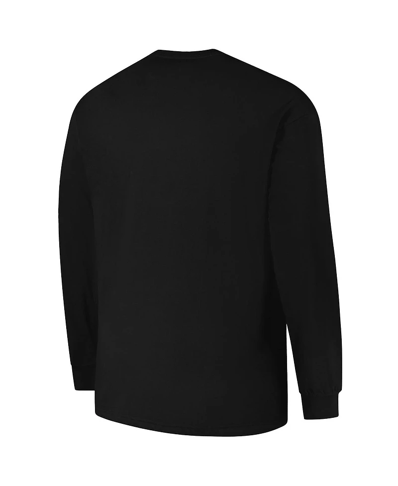 Fanatics Men's Black Carolina Panthers Big Tall Pop Long Sleeve T-Shirt