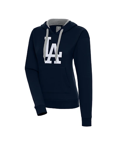 Antigua Women's Navy Los Angeles Dodgers Victory Pullover Hoodie