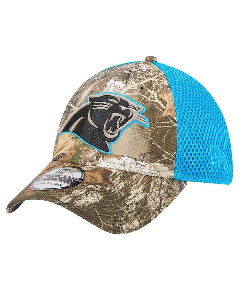 New Era Men's Realtree Camo/Blue Carolina Panthers Active 39THIRTY Flex Hat
