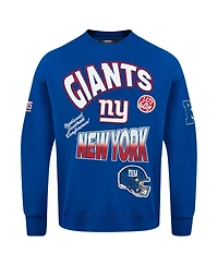 Pro Standard Men's Royal New York Giants Turn It Up Drop Shoulder Pullover Sweatshirt