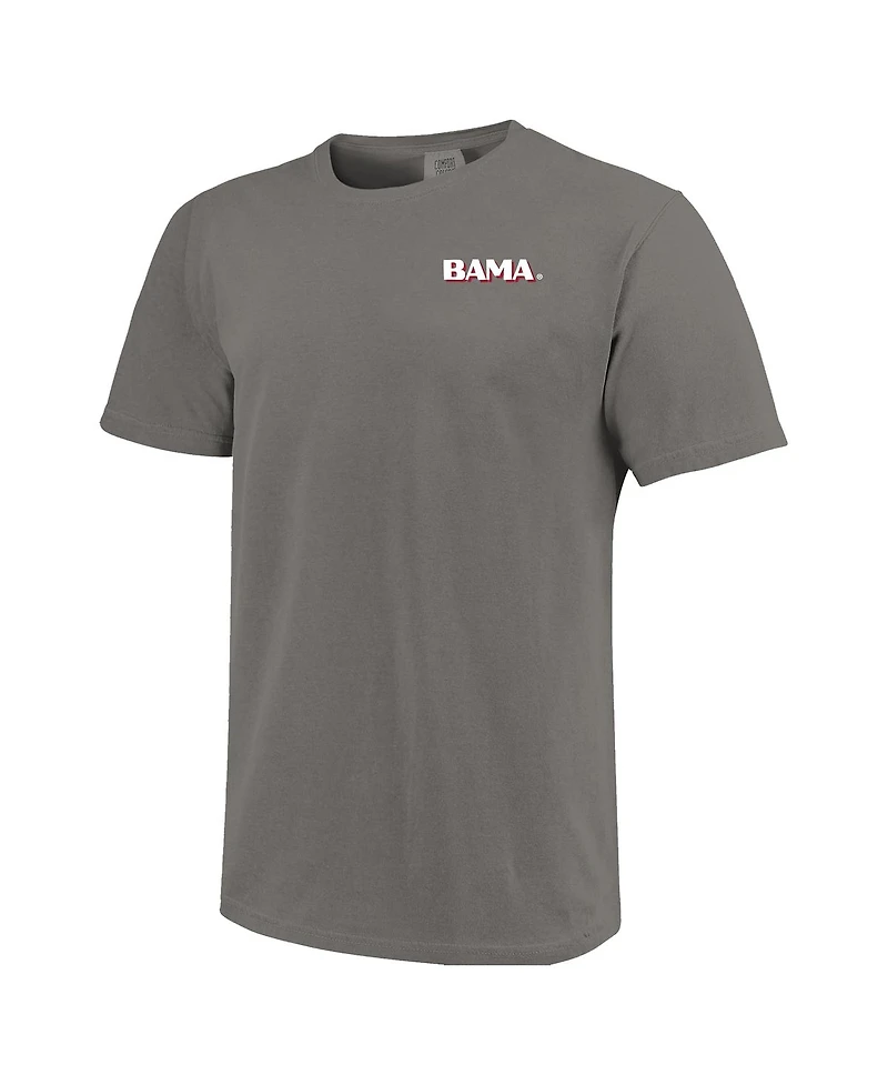 Image One Men's Gray Alabama Crimson Tide Comfort Colors Team Statue T-Shirt