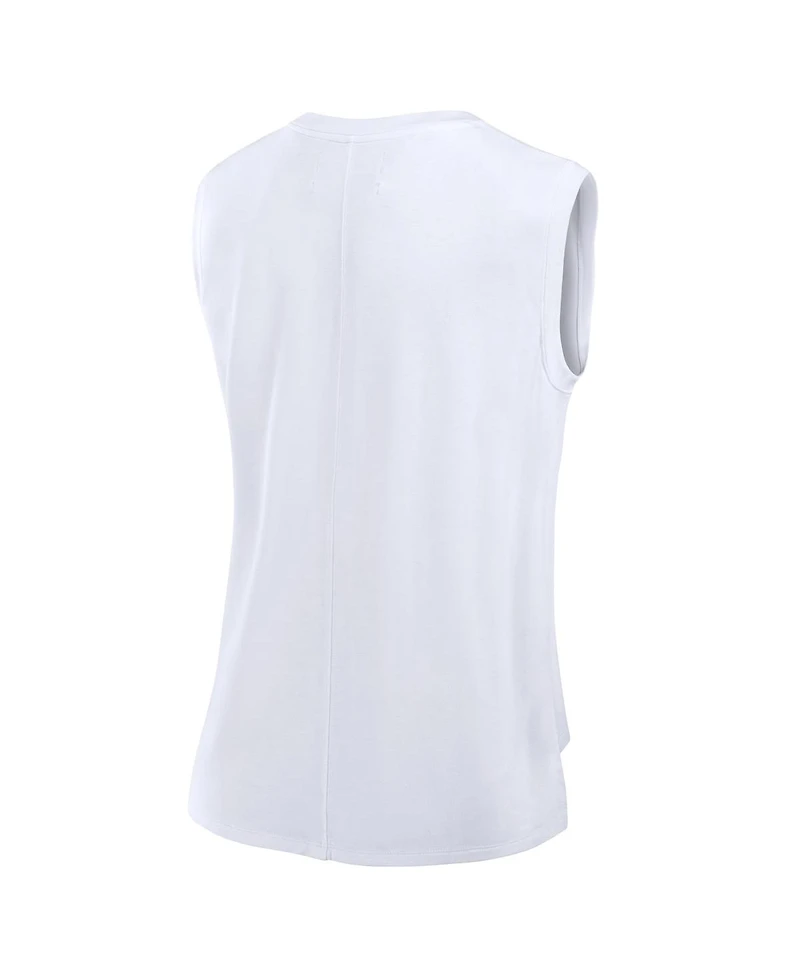 Fanatics Women's White Las Vegas Raiders Studio Gym Tank Top