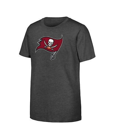 Outerstuff Big Boys and Girls Pewter Tampa Bay Buccaneers Primary Logo T-Shirt