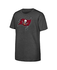 Outerstuff Big Boys and Girls Pewter Tampa Bay Buccaneers Primary Logo T-Shirt