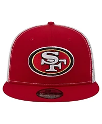 New Era Men's Scarlet San Francisco 49ers Core Team 9FIFTY Trucker Snapback Hat