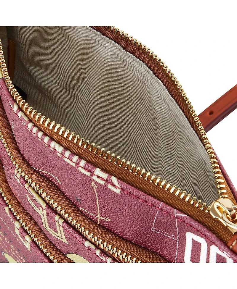 Dooney & Bourke Florida State Seminoles Football Halftime Triple Zip Crossbody Bag