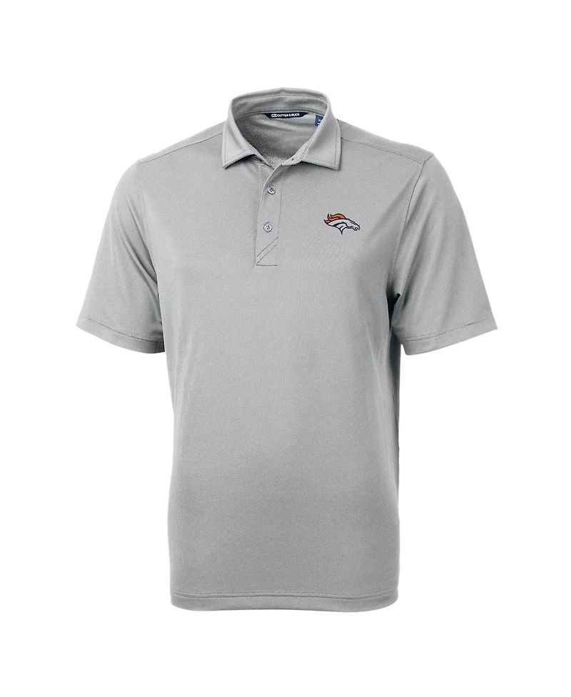 Cutter & Buck Men's Gray Denver Broncos Virtue Eco Pique Polo Shirt