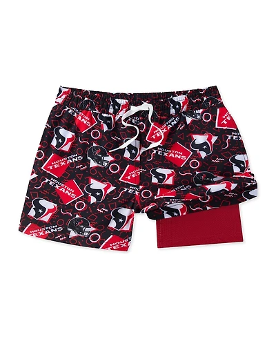 Chubbies Men's Navy Houston Texans Game Day Fit Classic Lined Swim Trunks