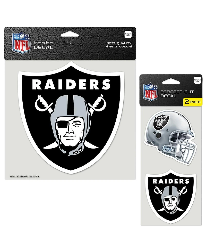 Wincraft Las Vegas Raiders Three-Pack Perfect Cut Decal Sheet