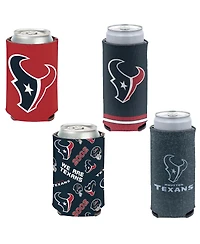 Wincraft Houston Texans 4-Pack 12oz. Can Slim Can Cooler Set