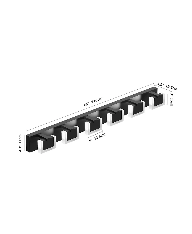 Busdays 6 Light Led Modern Bathroom Vanity Light Fixture Acrylic Vanity Lights