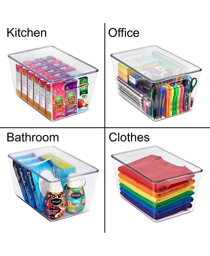 Sorbus Pack Large Stackable Storage Containers with Lids for Kitchen, Pantry,Cabinet Organization