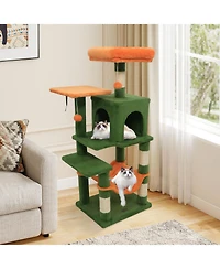 Cozito Multi-Level Cat Tower with 2-Door Condo and Padded Top Perch