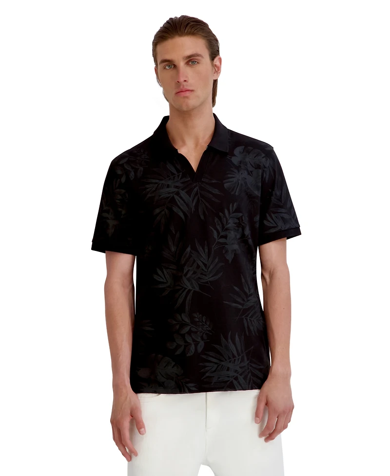 Karl Lagerfeld Paris Men's Polo Collar Pique Shirt